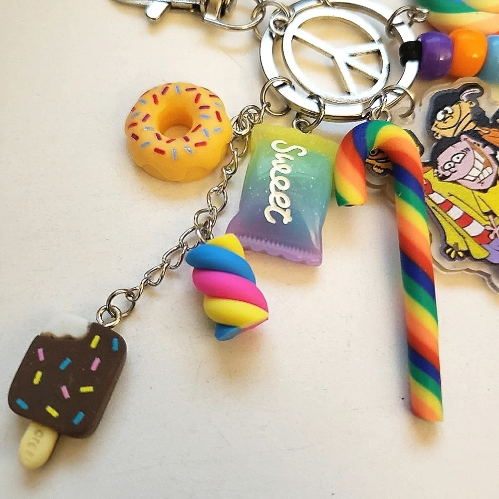 Handmade Beaded Ed Edd N Eddy Keychain